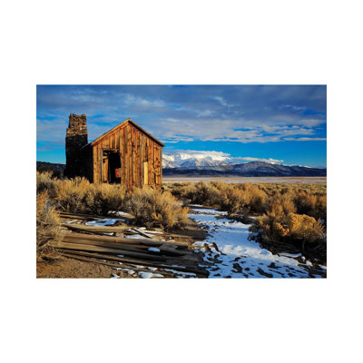 Usa, California. Ruins Of Cowboy'S Cabin In Adobe Valley. 1 Piece Wrapped Canvas Painting