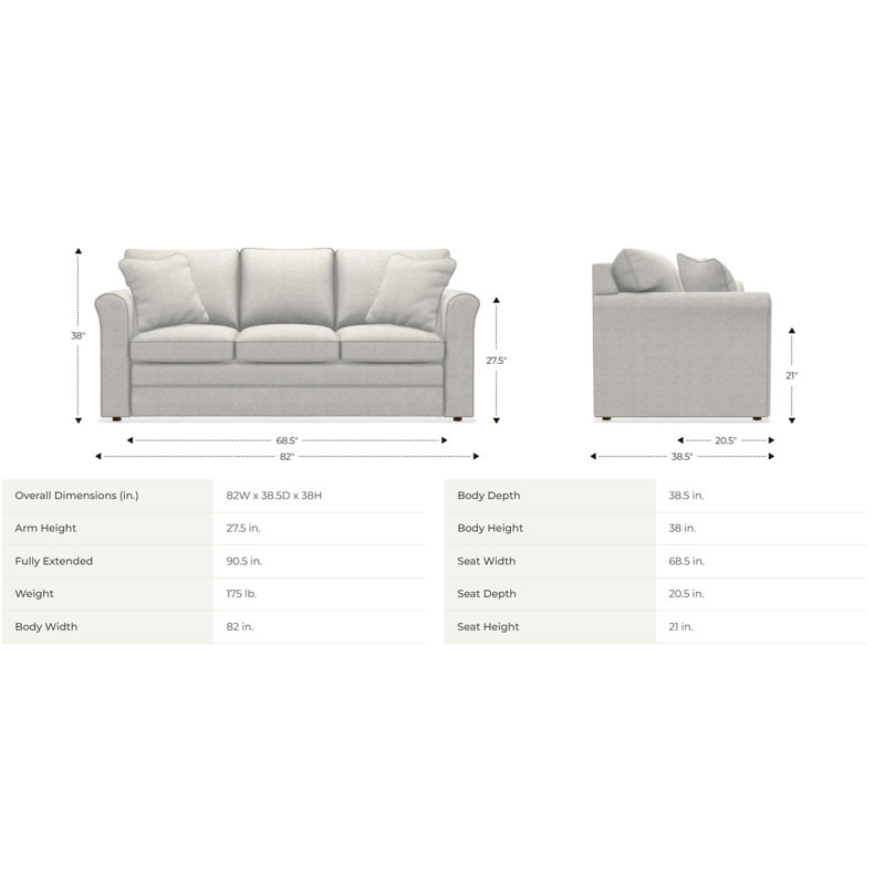 Leah Queen Sleep Sofa, Fog
