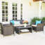 Extérieur 4 pièces St - brun + brun clair, assise confortable