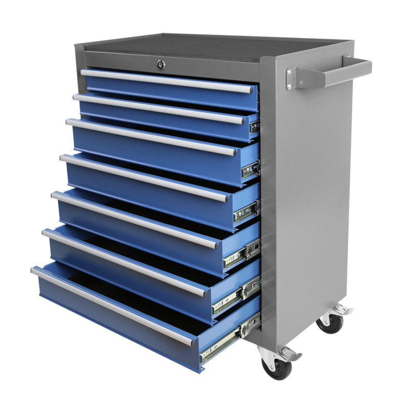 7-Drawer Rolling Tool Cart, Rolling Tool Box On Wheels, Lockable Home Repair Tool Storage Organizer, Tool Chest Cabinet For Mechanic, Garage
