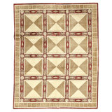 Hand Knotted Wool Area Rug in Red