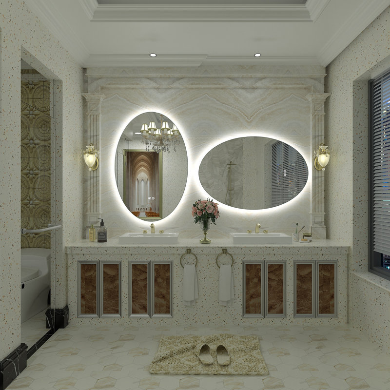 UL Certified LED Anti-Fog Tempered Glass Oval Bathroom/Vanity Mirror - Basics by Wayfair™, 36" x 24"