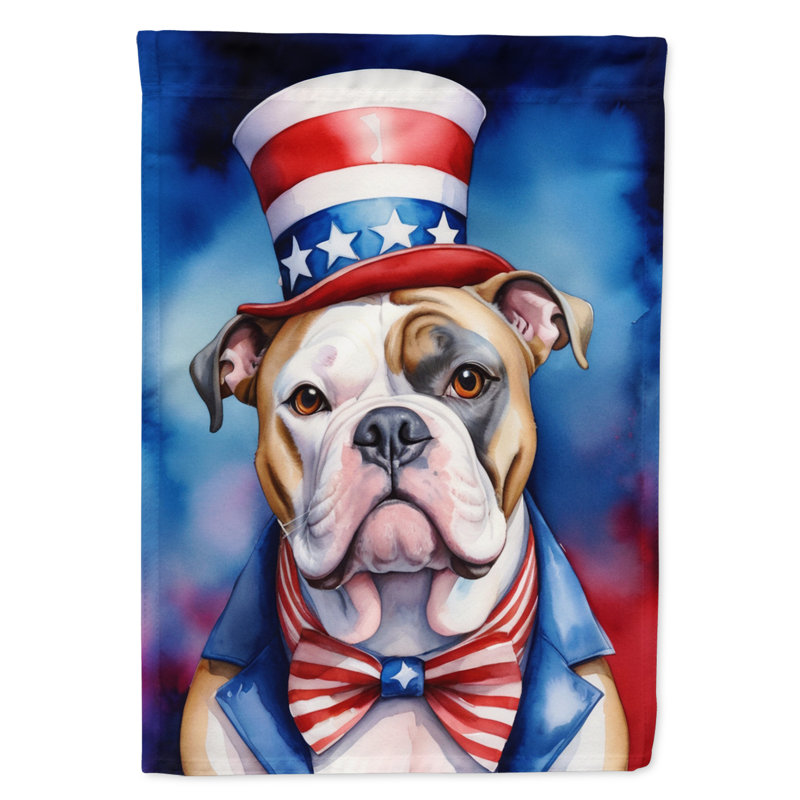 Drapeau patriotique du jardin américain, Bouledogue américain brun