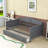 Twin Wood Daybed with Sturdy Frame and Dual Storage Drawers-1705123824