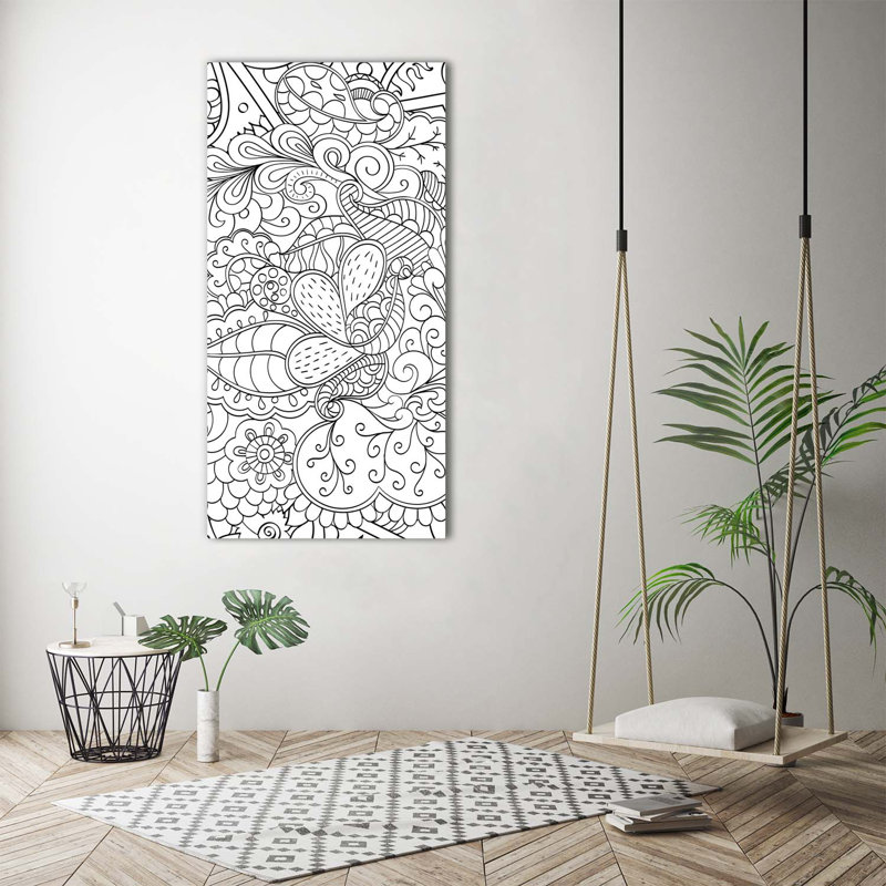 Zentangle Background - Wrapped Canvas Print