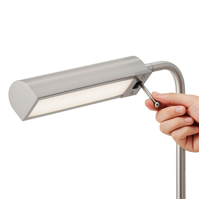 62.5" Industrial 3CCT LED Pharmacy Reading Task Floor Lamp in Nickel, Silver