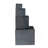 19.7X19.7X41.7" Gray Cement 4 Tier Block Water Fountain Outdoor