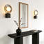 Console 63 po, canapé long en bois