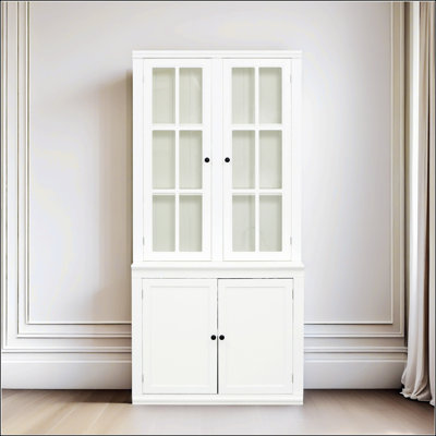 Vitrine haute 75,25 po avec portes doubles en verre