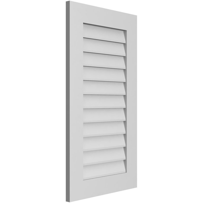Vent à pignon rectangulaire en uréthane non-fonctionnel, H 36 po x l 20 po x P 1 po