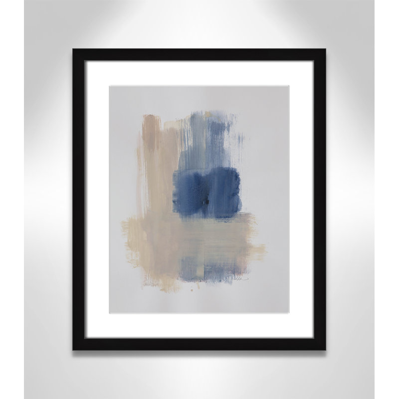 Macathurn Powder Room Wash III sur papier, H 19 po x l 16 po x P 1,25 po, Cadre noir mat