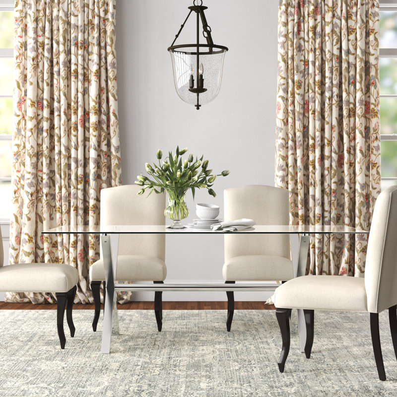Table de salle à manger Pangea Home Beverly, Argent argent