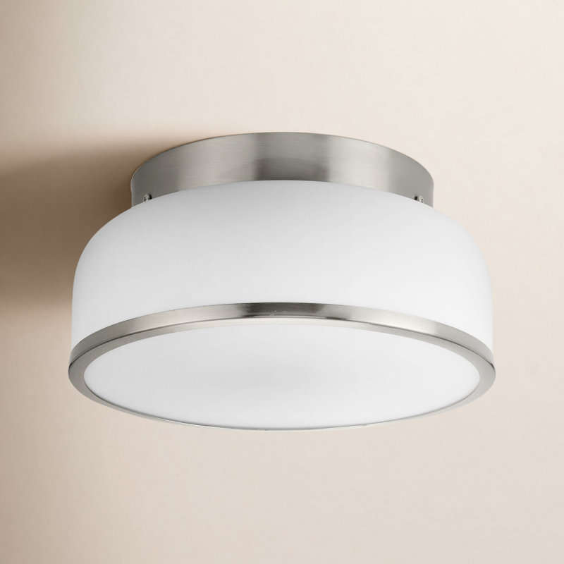 Asuna Glass Flush Mount, Brushed Nickel
