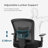 Lisabella 26.7" Wide Ergonomic Home Office Mesh Chair for 500LBS with Adjustable Lumbar Support-624070518