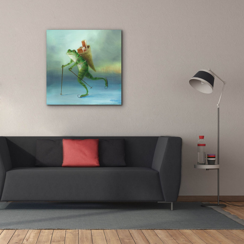 " The Yuletide Frog " Print, 37" H x 37" W x 1.5" D