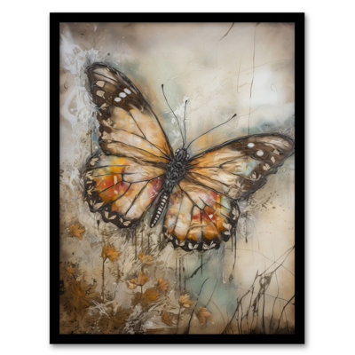 Alexine Butterfly Dawn Vintage - Single Picture Frame Print