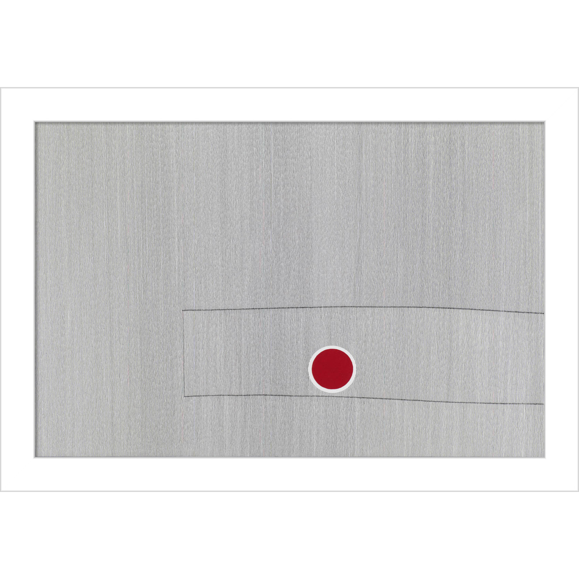 Grey Drawing Fifty Seven by Alex Dunn, White, 9" H x 13" W x 1" D