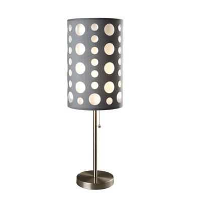 30"H GREY RETRO TABLE LAMP