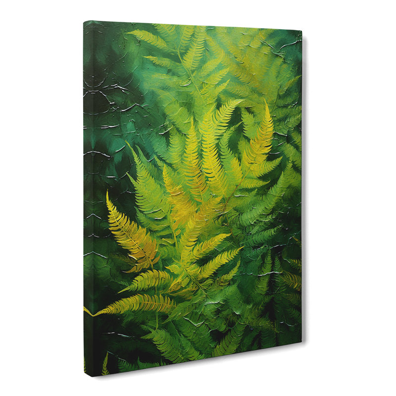 Fern Leaf Action No.2 - Wrapped Canvas Print, 50cm H x 35cm W x 3cm D