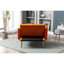 Méridienne en velours avec angle réglable et très confortable - Orange Fashionable Lounge-1101865059