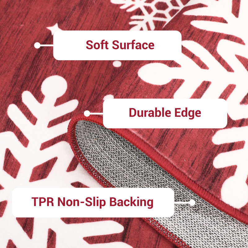 Tapis décoratif de Noël pour salle à manger, Rectangle 8 pi x 10 pi