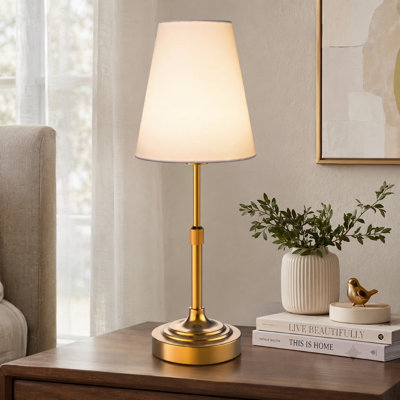 Gold Portable Cordless Table Lamp with a Built in Rechargeable Battery, 2700-6000k Color Temperature, Full Dimming, and a Scalable Design; ambient lighting for Patios, Restaurants, Bars, Bedrooms, and Dining