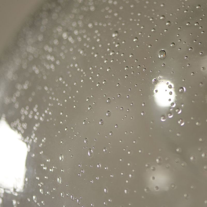 Corzatt 1-Light Pendant, Clear Bubble Glass