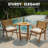 Sauvage 2-Person Patio Dining Set with Cushions: Heavy Duty and Easy Assembly
