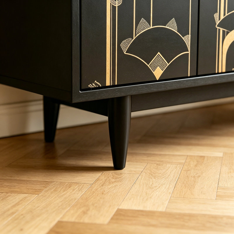 Buffet de style rétro et minimaliste