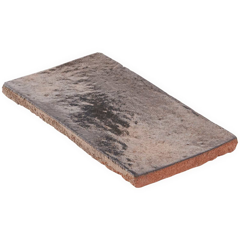 Emery 4x8 Handmade Crackled Matte Terracotta Subway Tile, Bronze Brown