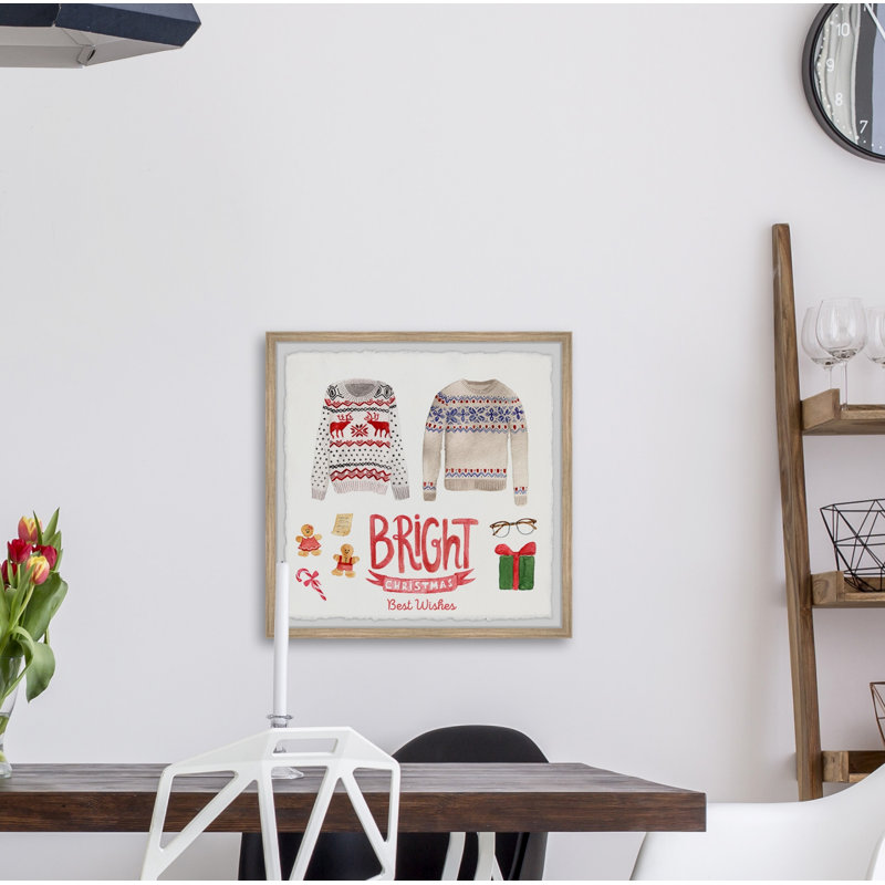 Bright Christmas - Single Picture Frame Painting, 81cm H x 81cm W x 3.81cm D