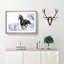 Wild Black Horse in Abstract - Picture Frame Graphic Art Print on MDF-55768371-55768370