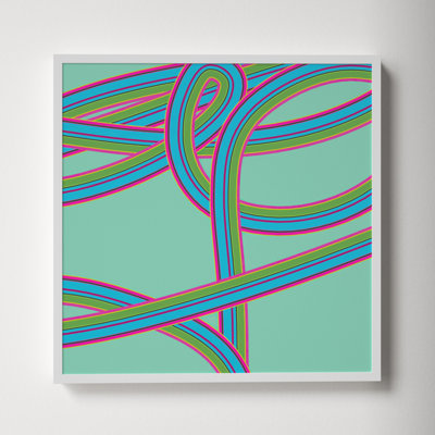 Polo "Turquoise Twist" Print by Jacques Pilon