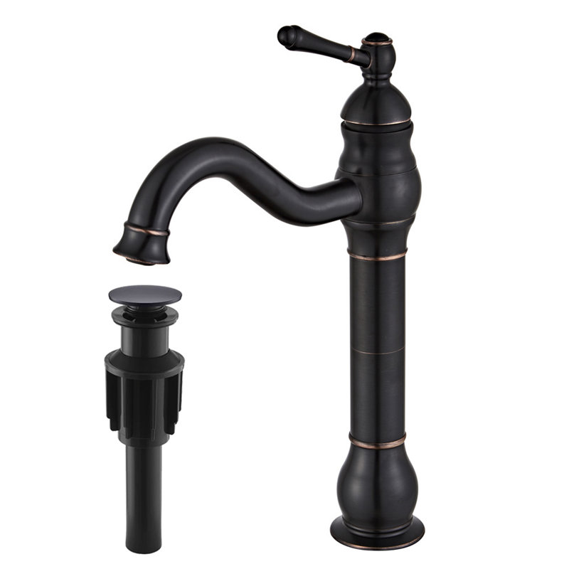 Single-handle Bathroom Faucet with Drain Assembly, Oil rubbed bronze