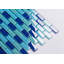 Carreau de mosaïque en verre à bord droit 1 "x 2" pour piscine-37230648