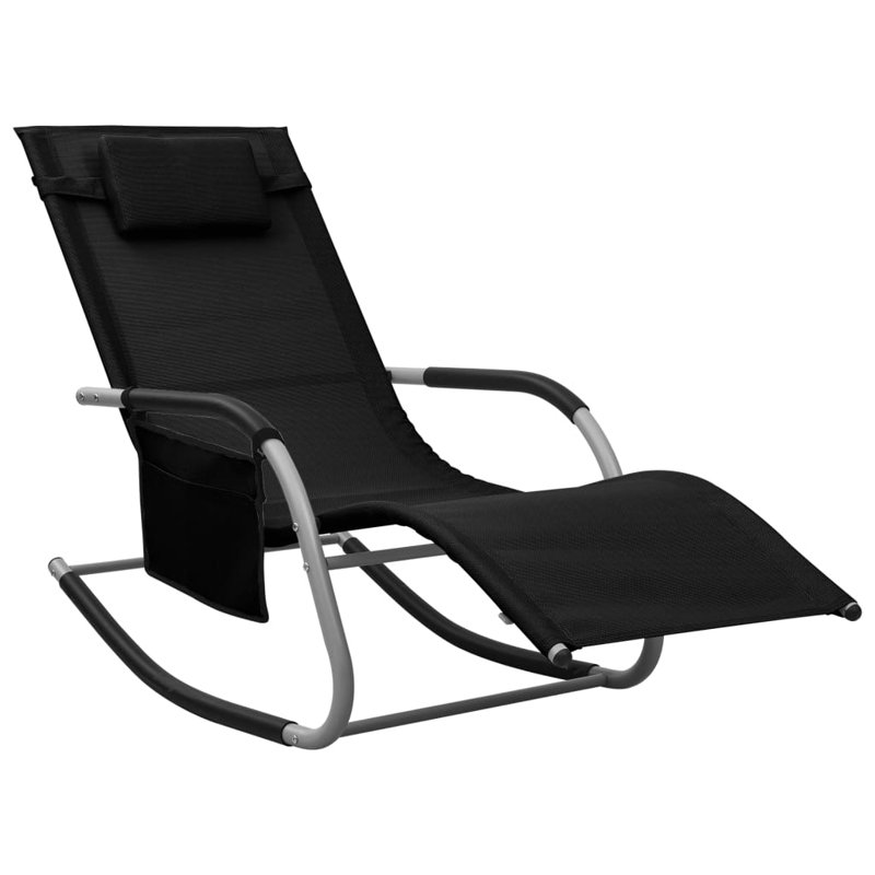Chaise longue inclinable Ardis, Noir 1