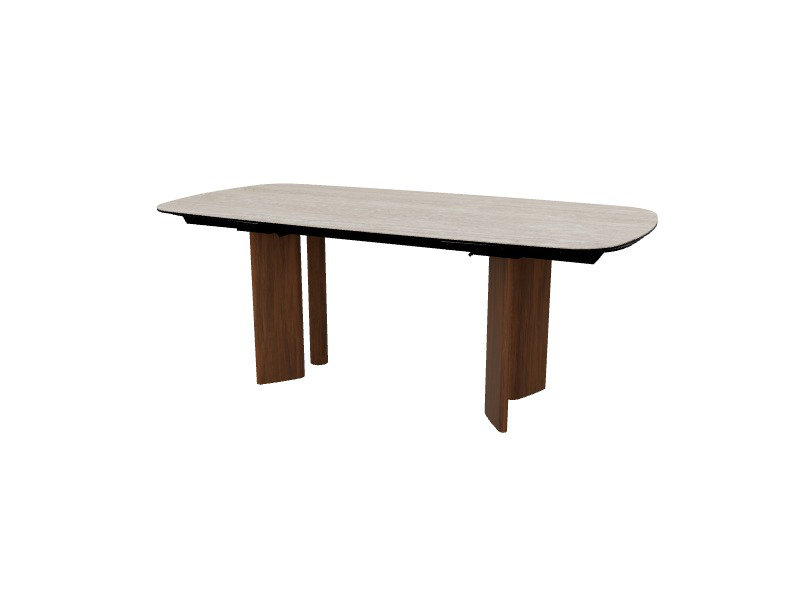 Sandy Extendable Tables, Canaletto Walnut, 30.38"H x 78.75"L x 39.38"W, Bronze
