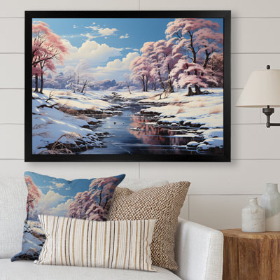 Winter Rivier Tranquility II, reproduction d'art sur toile