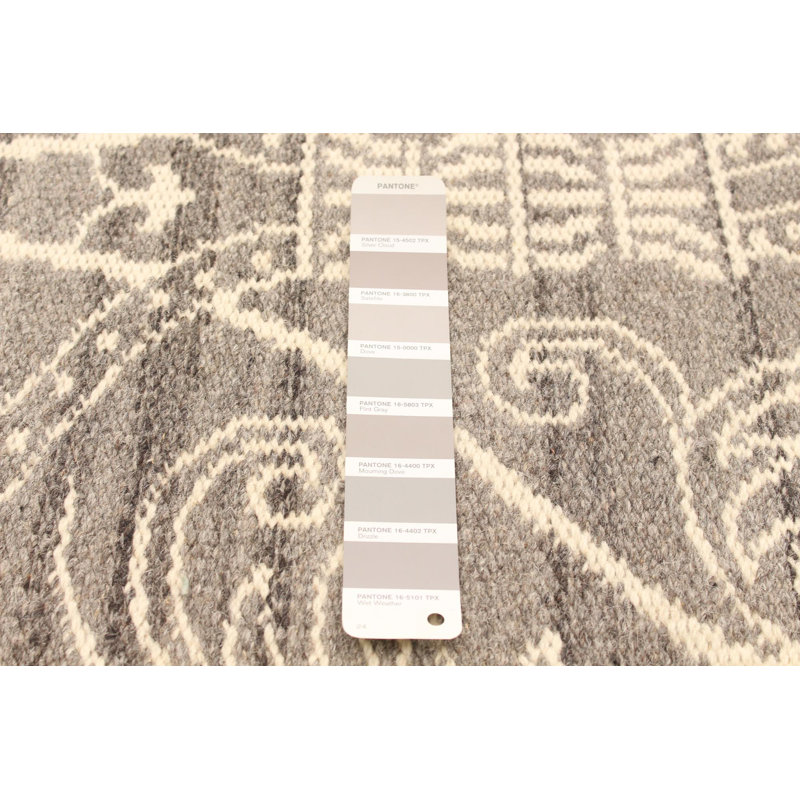 Tapis décoratif en laine noué à la main de conception unique 5 pi 1 po x 8 pi 1 po Bulerin noué à la main