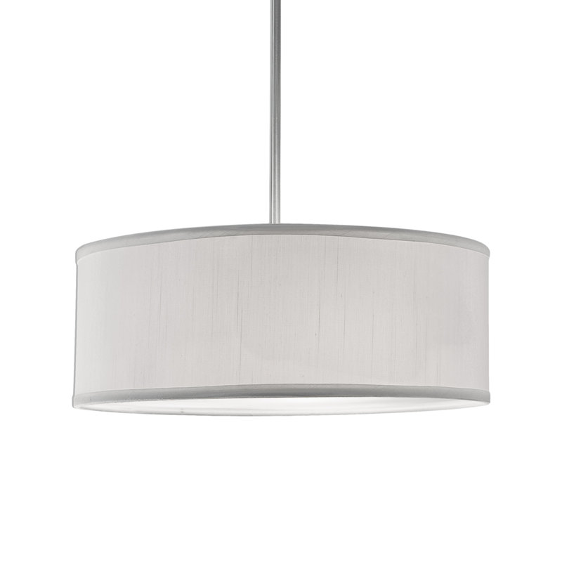 Gregory 3 - Light Shaded Pendant, White, 8" H x 19.75" W x 19.75" D