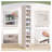 HOMCOM 10-Pack Stackable Plastic Shoe Storage Boxes with Clear Drop-Front Doors, Foldable Sneaker Organizers, White