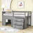 Gigel Kids Twin Loft Bed with Drawers-1887771781