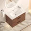 Ensemble de meuble-lavabo mural 30 po à 2 tiroirs, brun rougeâtre