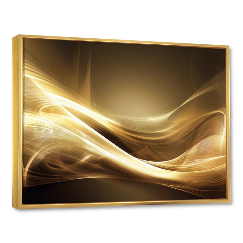 Gold Elegant Modern Sofa III, 34" H x 44" W x 1.5" D, Gold Floater Framed Canvas