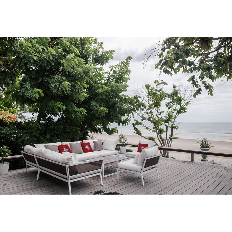 Housse et insert de coussin extérieur d'extérieur, H 20 po x l 20 po, Rouge