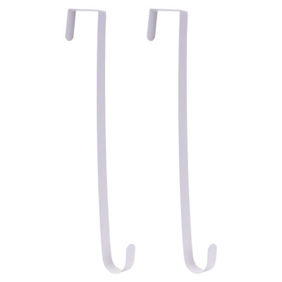 Porte-couronne 12 "au-dessus de la porte - Crochet en acier robuste pour les décorations des Fêtes, support de porte avant durable pour Noël, Halloween, Pâques, Action de grâce