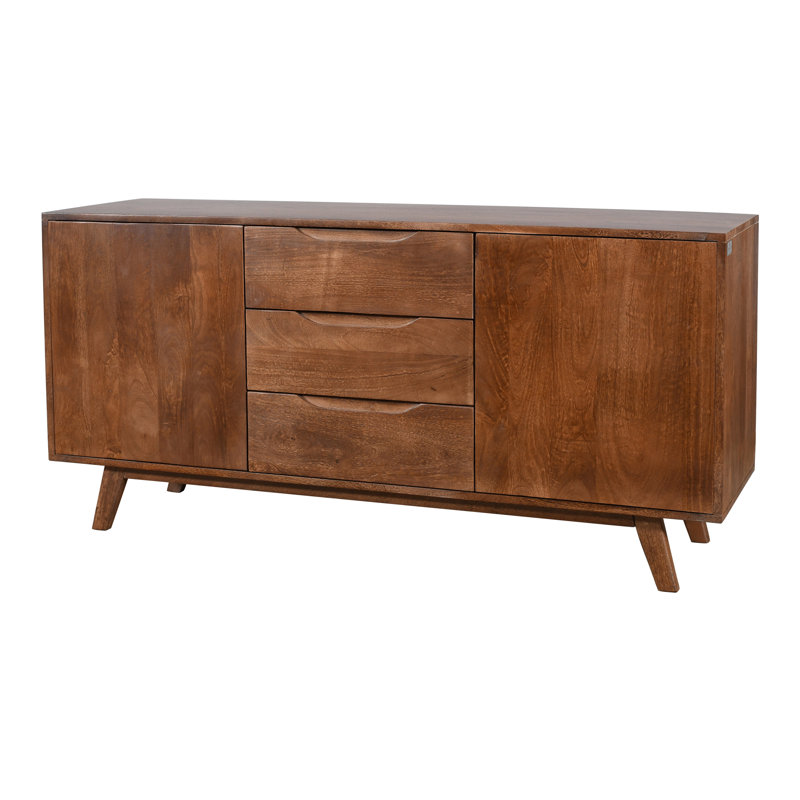 Crowell 140cm Solid Wood Sideboard, Walnut