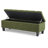 Ottoman Bench With Storage, Green Boucle Surface, Rubber Wood Legs, 300 Lbs Capacity-468486742