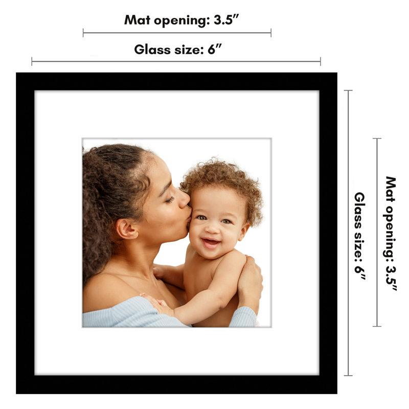 Picture Frame With Mat - Modern Design, Shatter-Resistant Glass, Dual Sawtooth Hangers, Ideal For Home And Office Decor