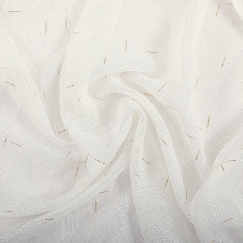 Paire de rideaux transparents Meilan, Or blanc, L 52 po x L 84 po